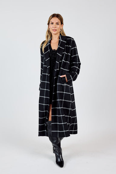 Sadie & Sage - For Everyone Coat - Black White - Front