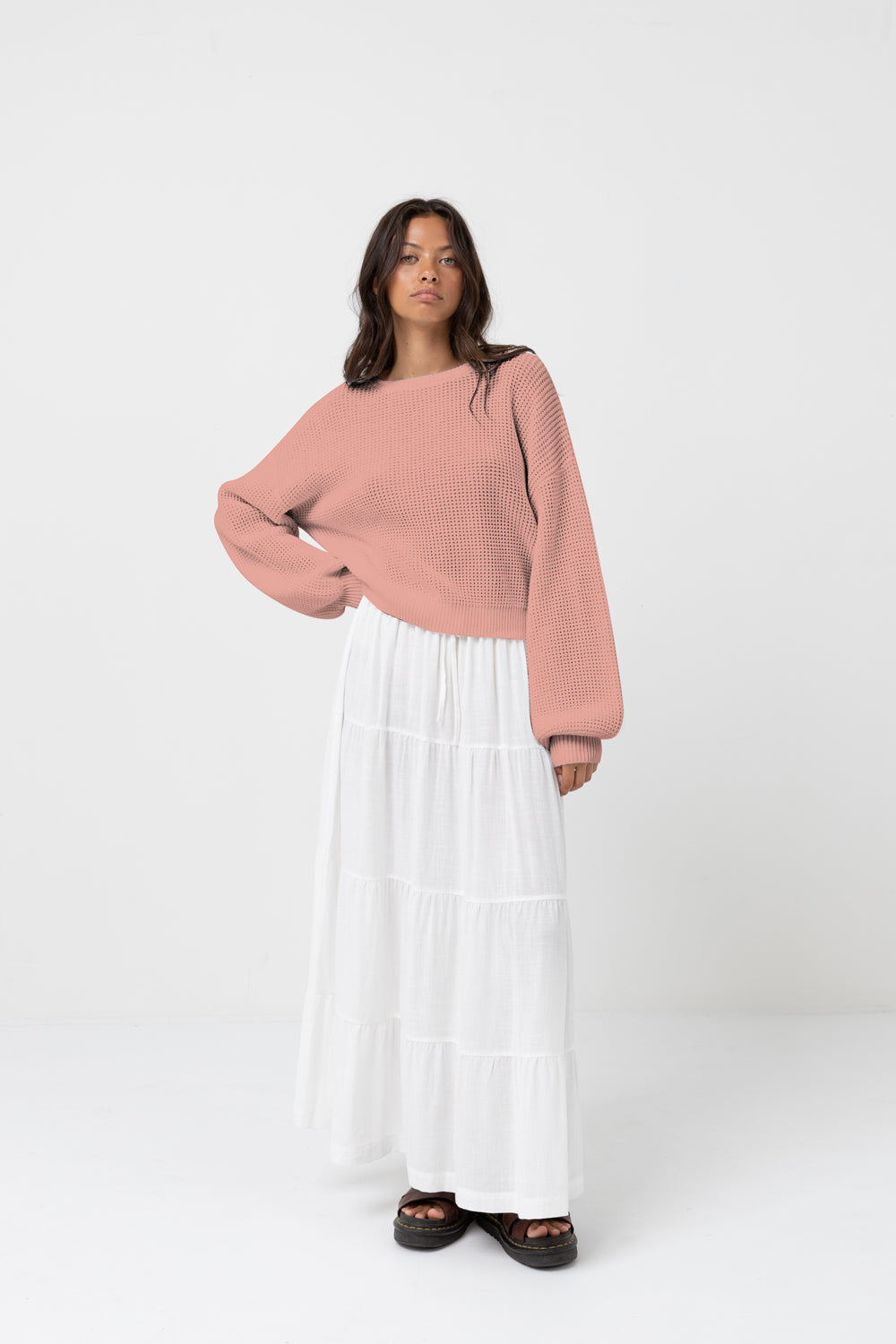 Rhythm - Classic Knit Jumper - Rose