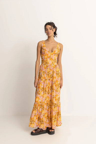 Rhythm - Mahana Floral Maxi Dress - Yellow