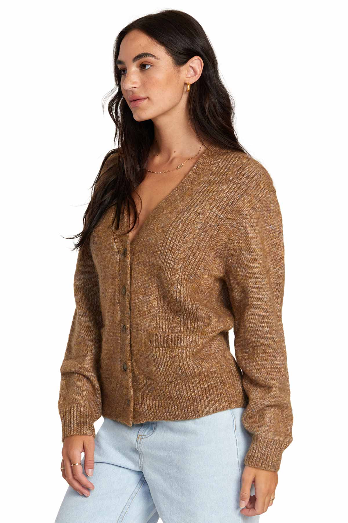 RVCA - Sweetheart Cardigan - Bronze - Side