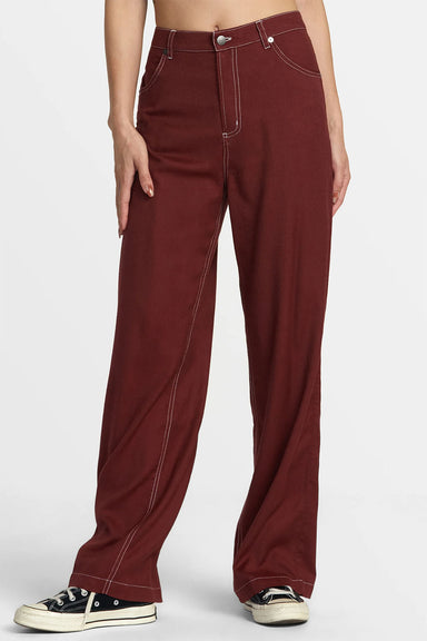 RVCA - Coco Pant - Madder Brown - Front