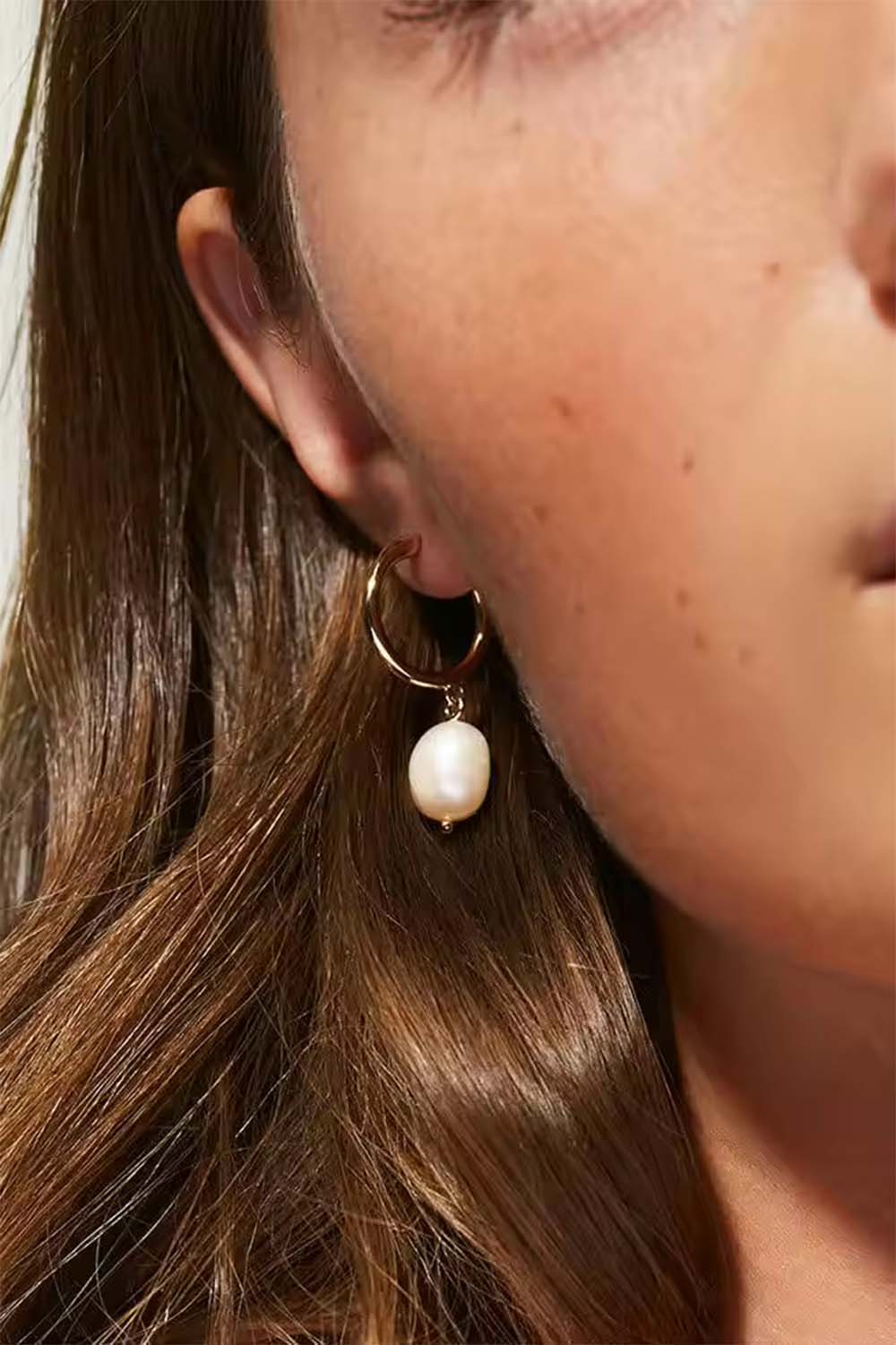 Pearl of the West - Cici Pearl Earrings - 18K GP Stainless - Model