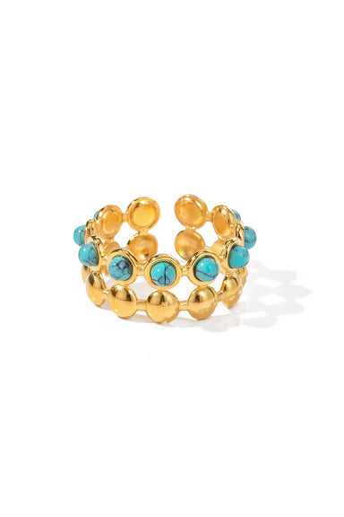 Pearl of the West - Daphne Ring - Turquoise/18K GP Stainless