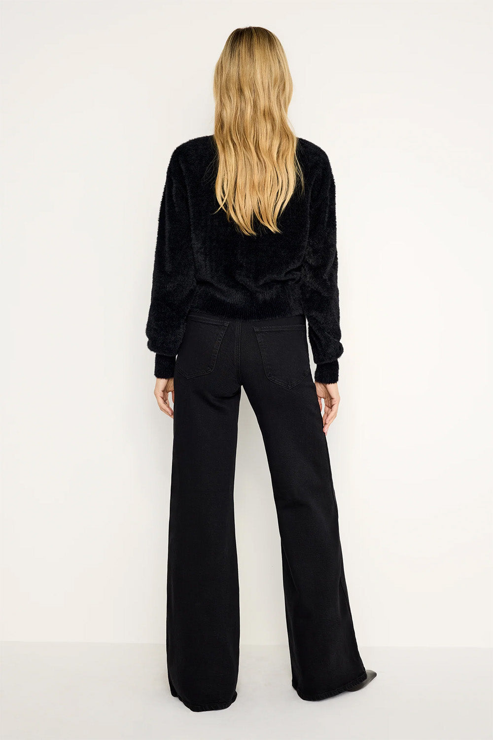 Good American - Good Waist Palazzo Jeans - Black - Back