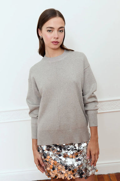 Deluc - Dan Sweater - Grey Melange - Front