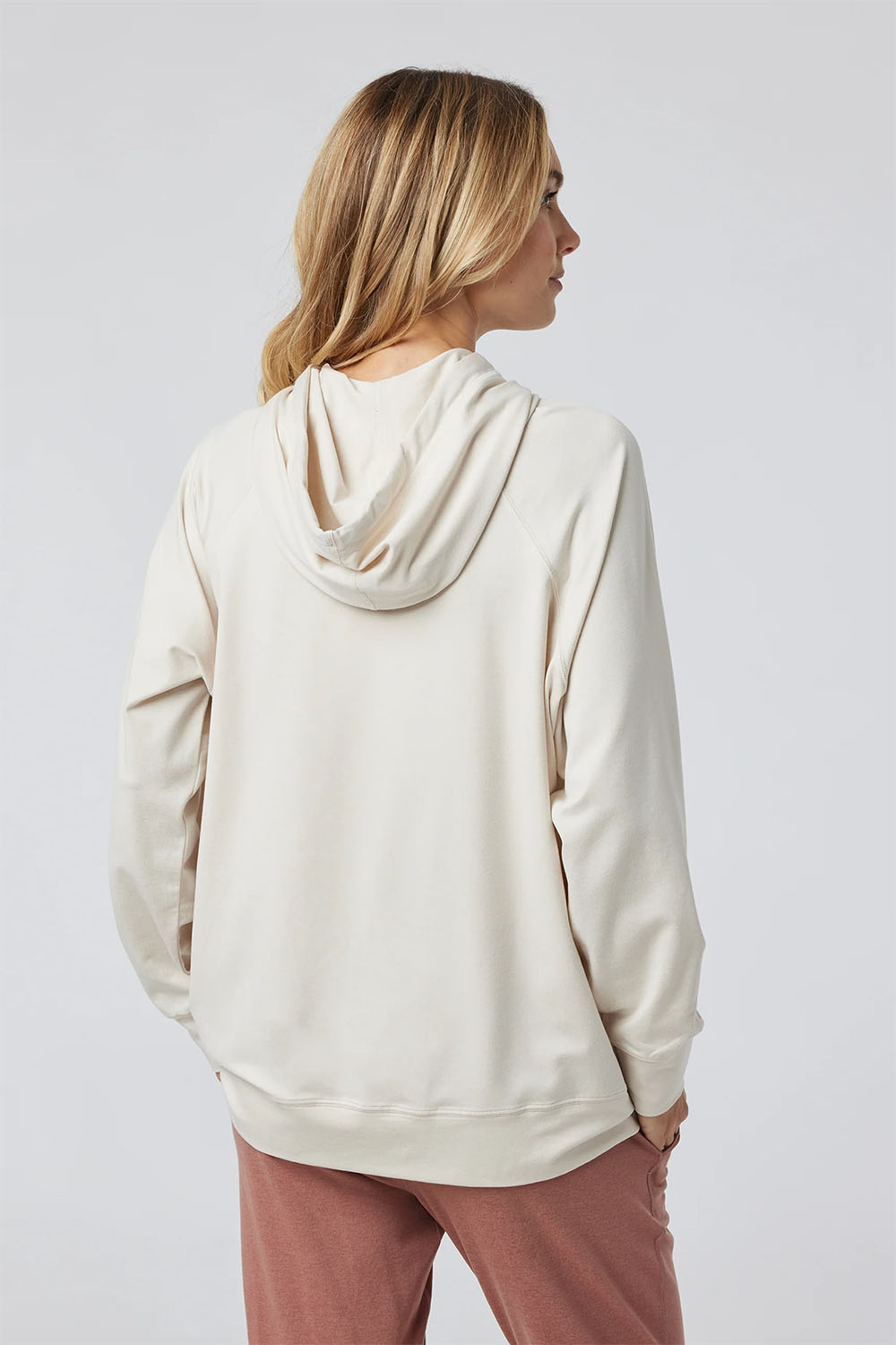 Vuori - Halo Oversized Hoodie - Milkweed Heather - Back