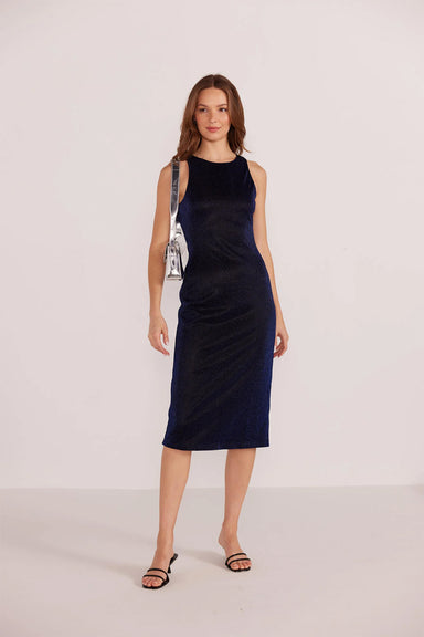 Mink Pink - Dahlia Sparkle Midi Dress - Midnight Sparkle