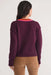 Marine Layer - Bella Cropped Sweater - Plum - Back