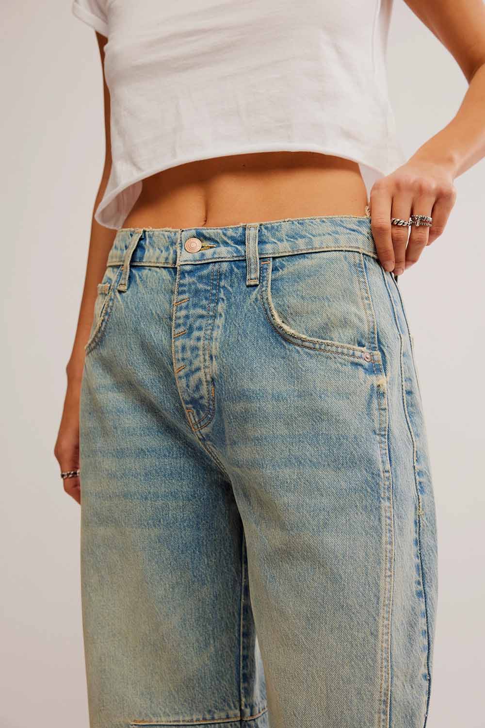 Free People - Good Luck Mid Rise Barrel - Kismet - Detail