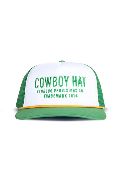 Sendero - Cowboy Hat - White/Green - Front