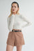 Sage the Label - Timeless Mock Neck Knit Top - Ivory - Front