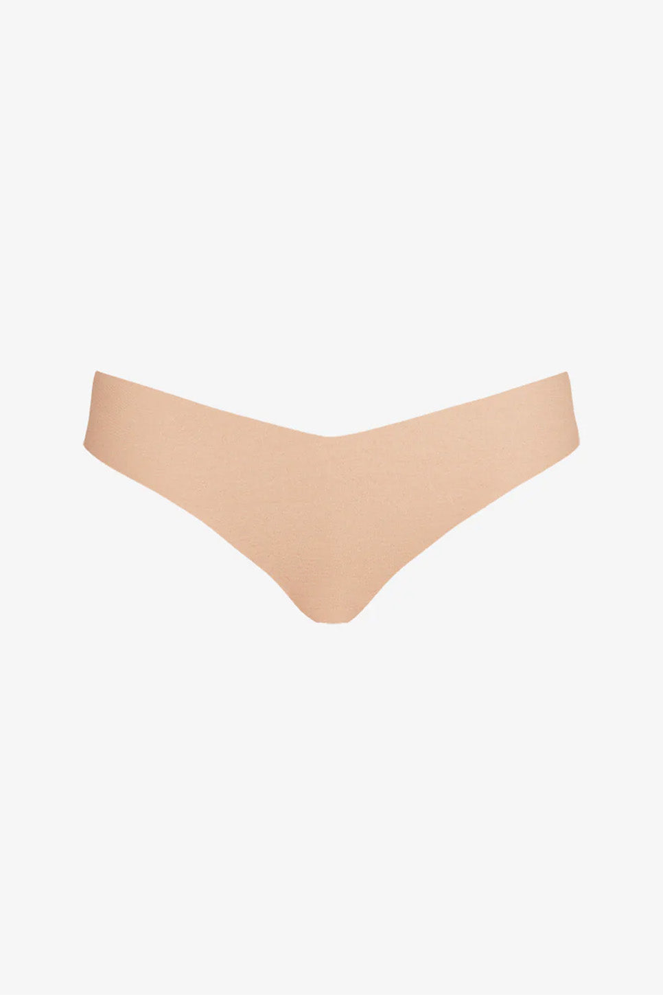 Commando - Cotton Solid Thong - Beige