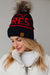 Panache Apparel Co - Apres Pom Hat - Navy/Red - Side