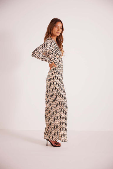 MinkPink - Cece Twist Midi Dress - Geometric - Side