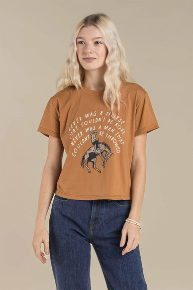 Sendero - Never Was A Horse Crop Tee - Meerkat