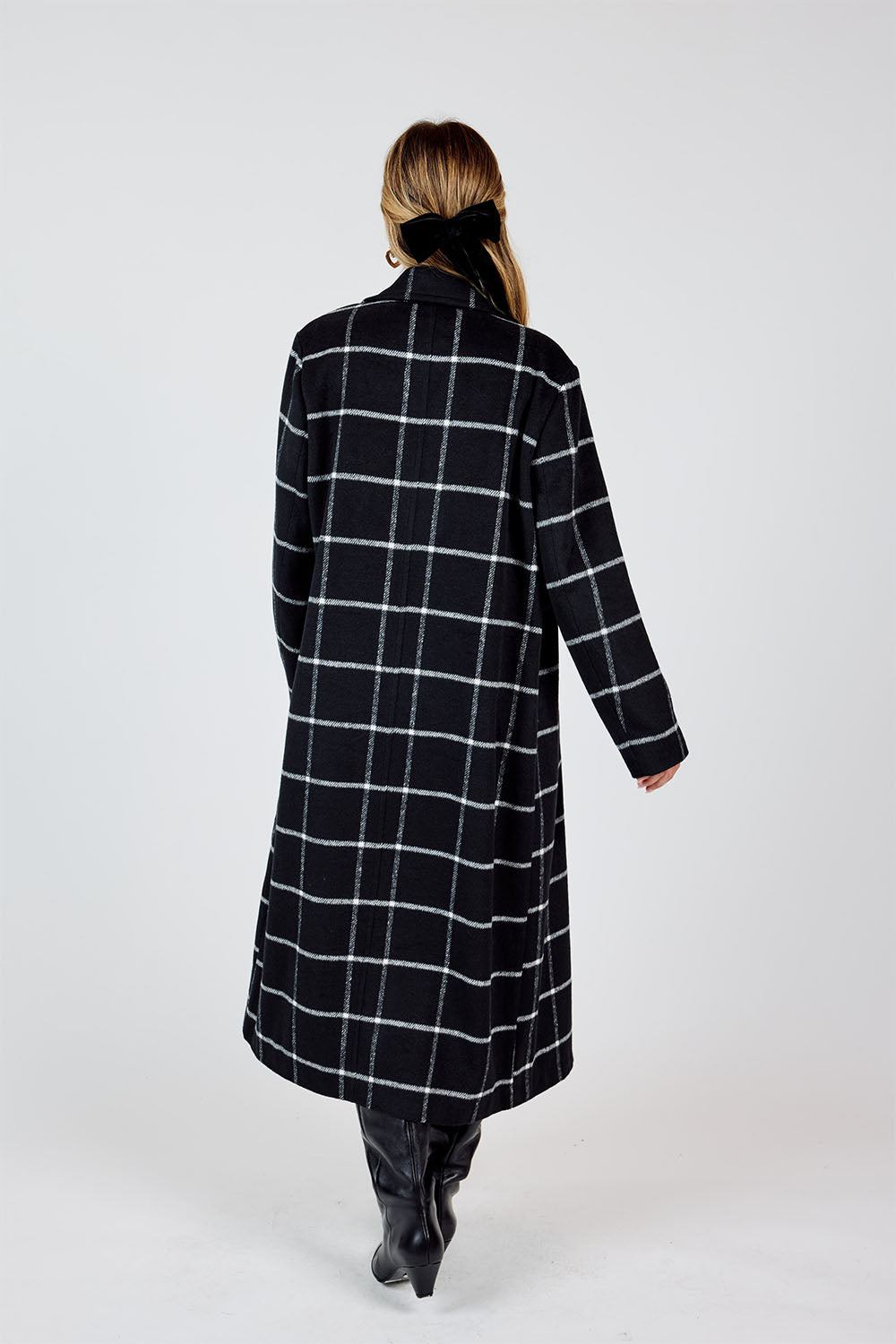 Sadie & Sage - For Everyone Coat - Black White - Back