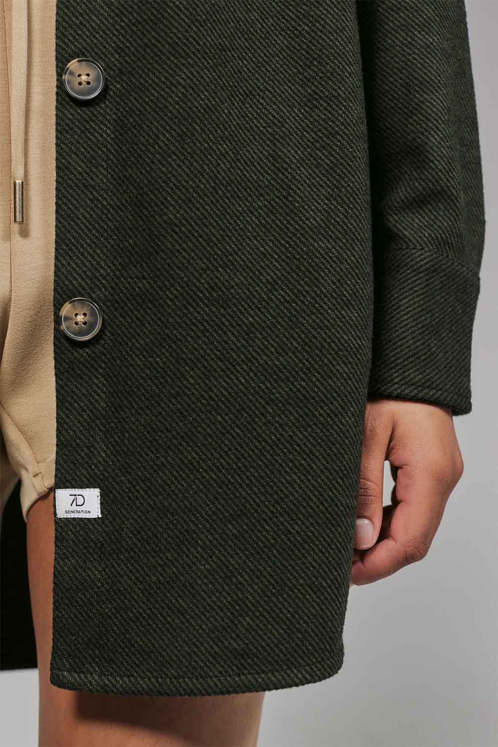 7 Diamonds - Generation Shacket - Olive - Detail