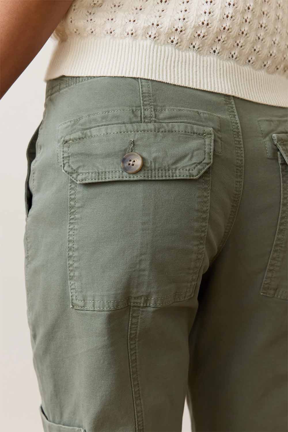 Marine Layer - Aria Utility Pant - Vintage Olive - Detail