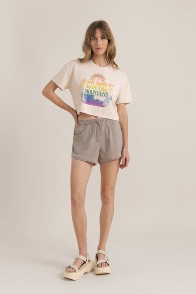 Roark - Mountain Crop Boxy Tee - Moon