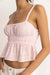 Rhythm - Babydoll Tank - Pink - Detail