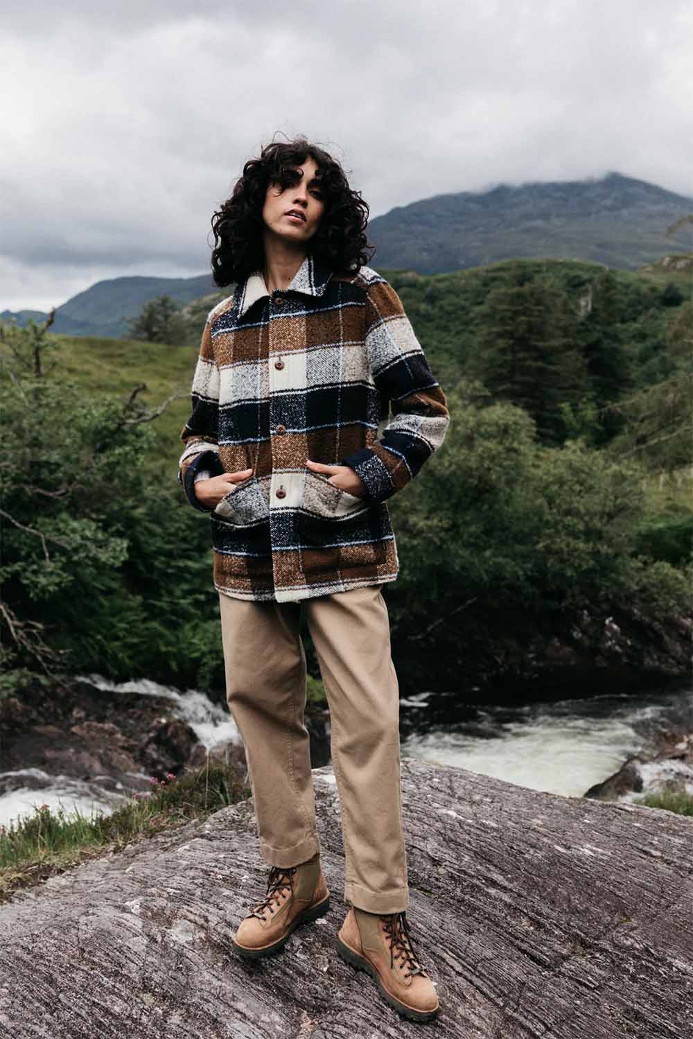 Finisterre - Stowe Blanket Jacket - Ecru Multi Check