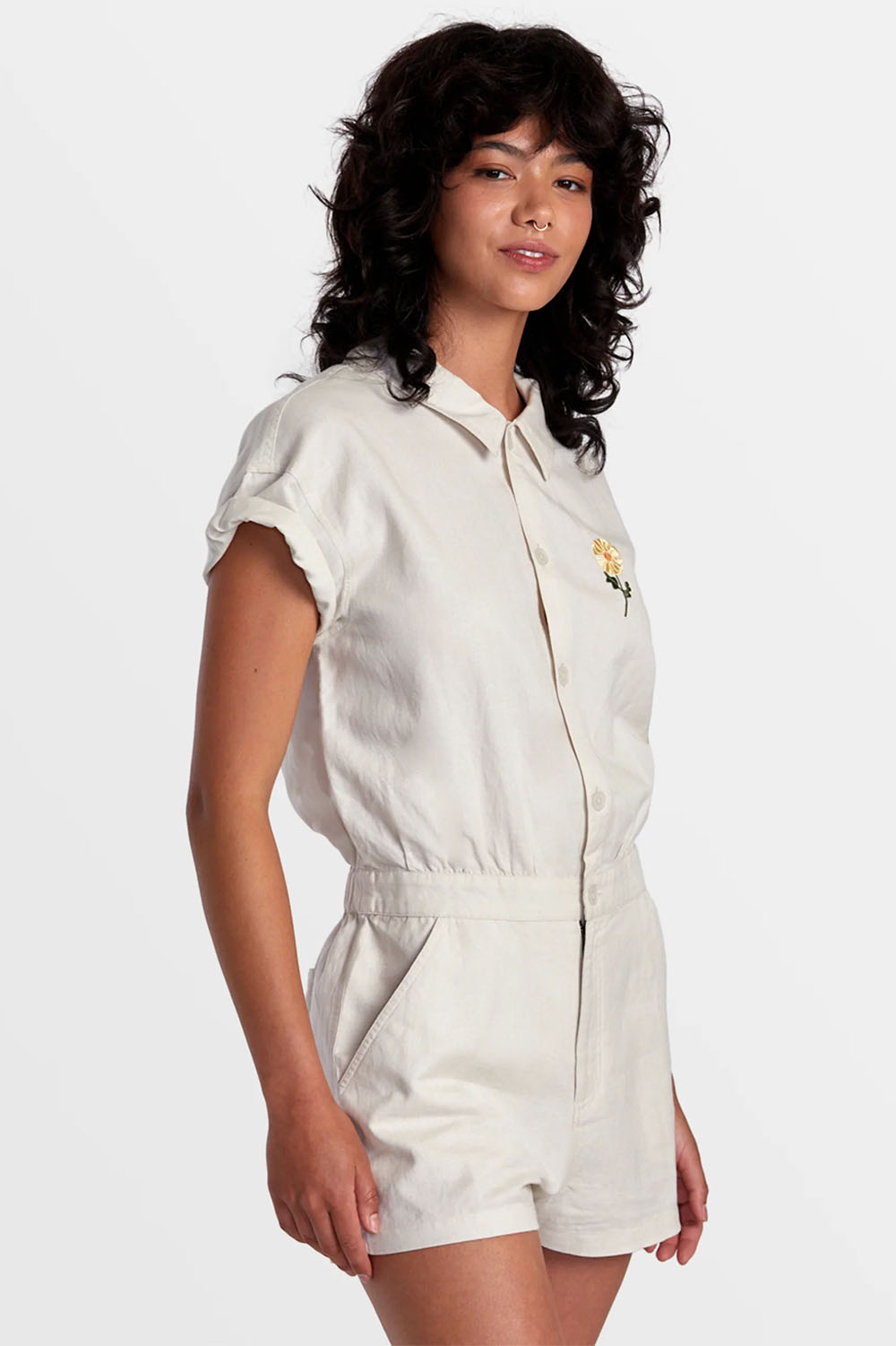 RVCA - Maya Romper - Latte - Side