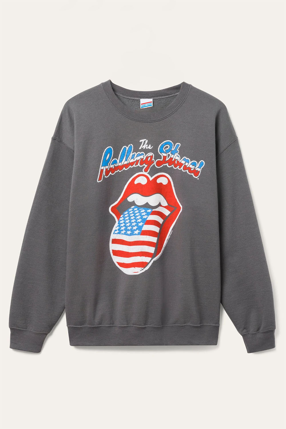 Junk Food Tees - Rolling Stones America 78 - Charcoal - Front