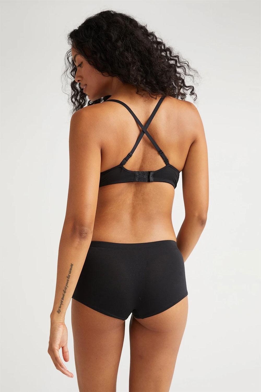 Richer Poorer - Stretch Lyocell Boyshort - Black - Back