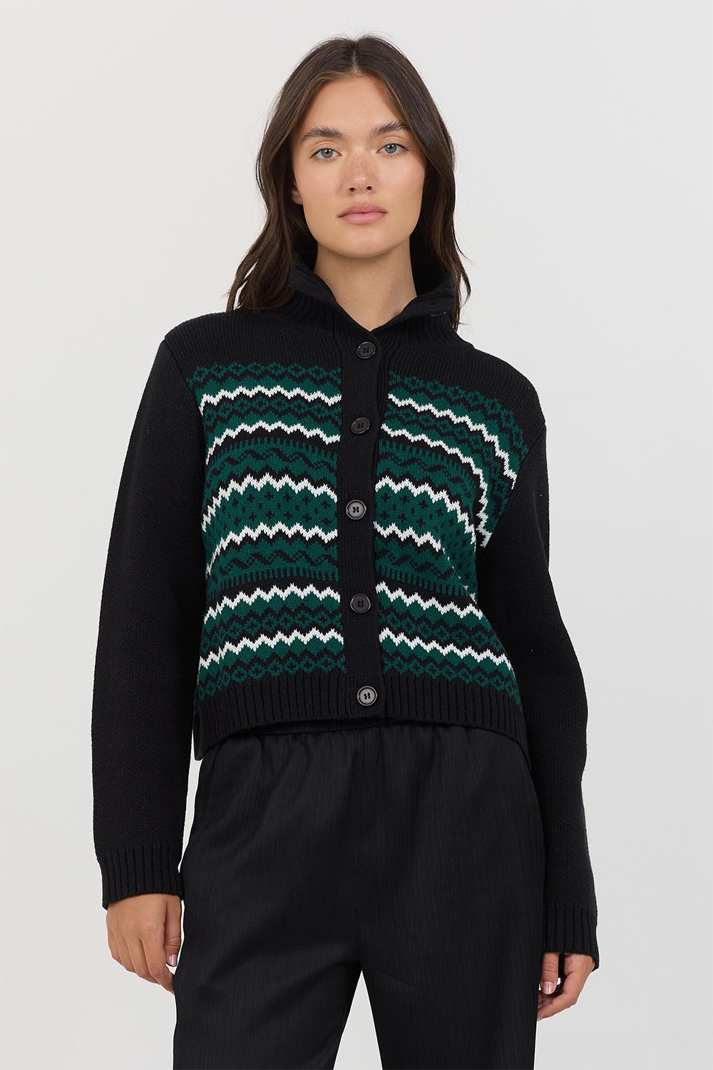 Stitches & Stripes - Hillsdale Cardigan - Black Combo