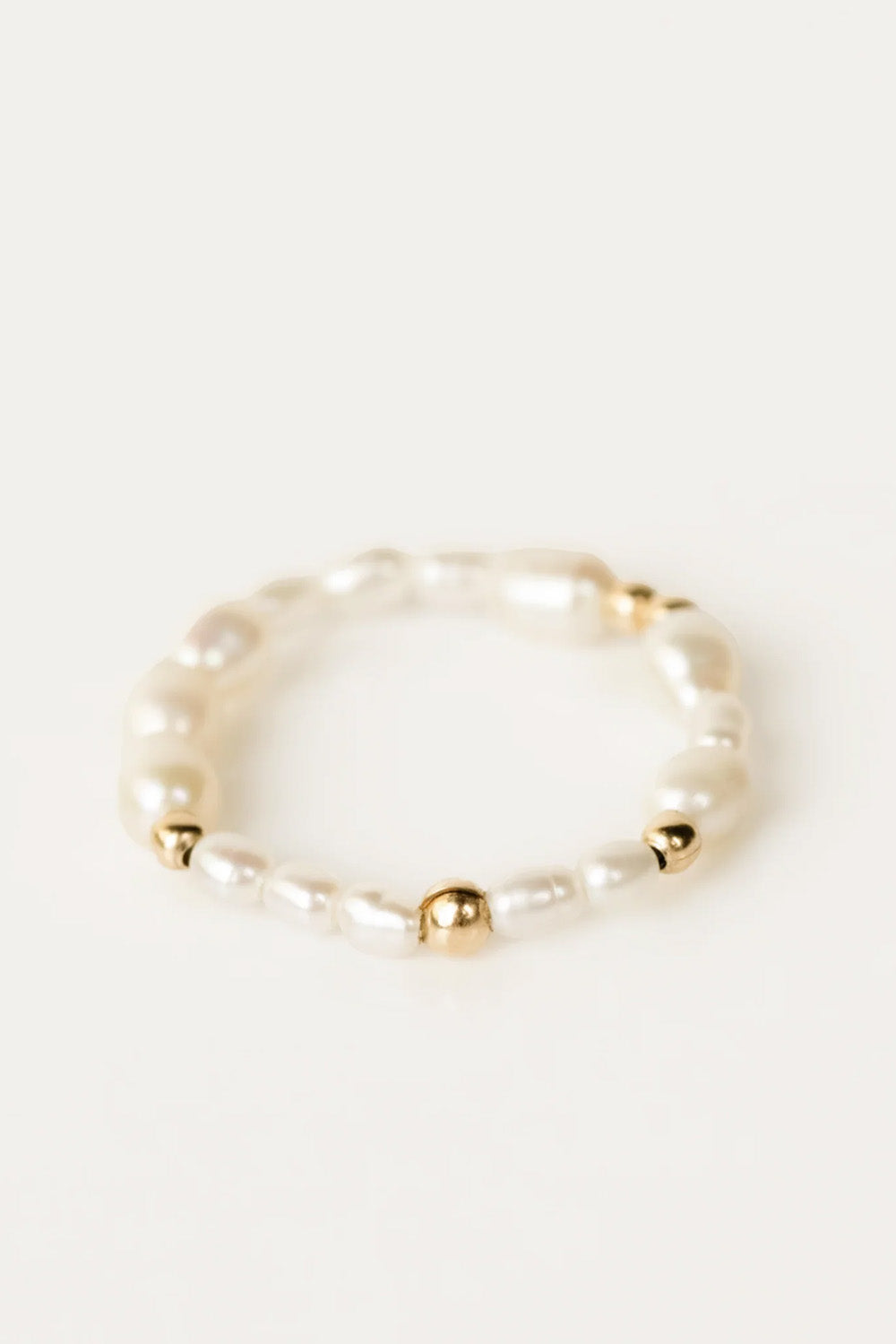 Able - Pearl Beaded Ring - Gold 