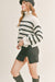 Sadie & Sage - Aki Striped Sweater - Ivory Black - Side