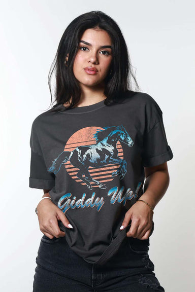 Girl Dangerous - Giddy Up - Vintage Black - Front