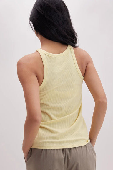 Richer Poorer - Recycled Rib Tank - Butter - Back