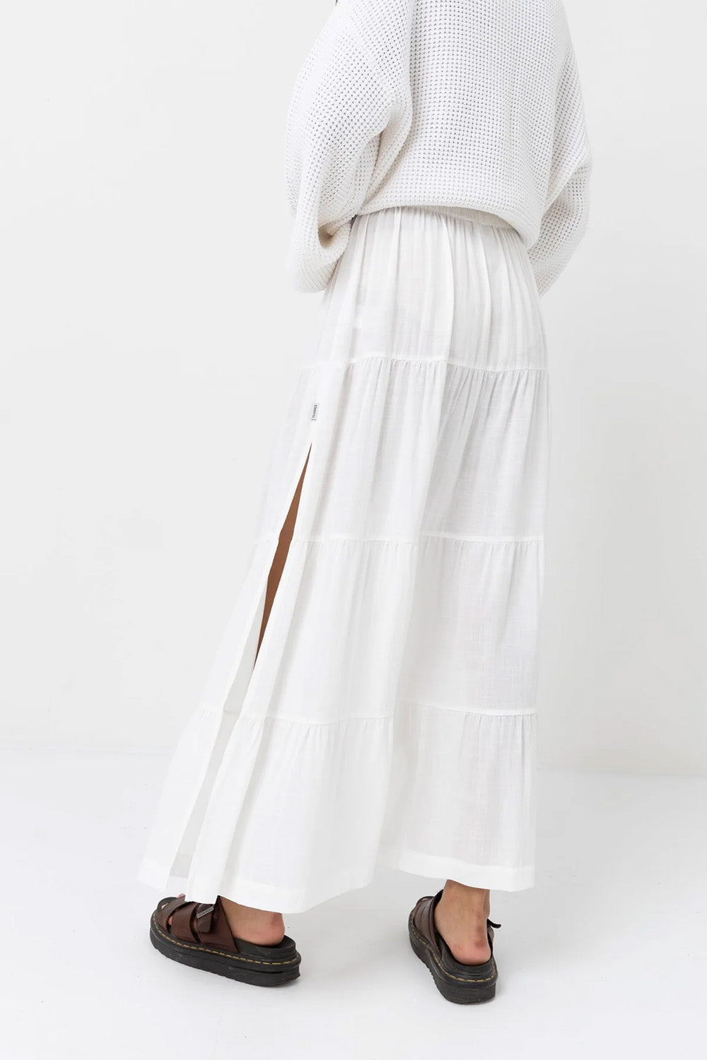 CLASSIC TIERED MAXI SKIRT