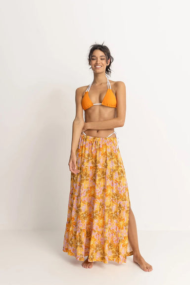 Rhythm - Mahana Floral Maxi Skirt - Yellow