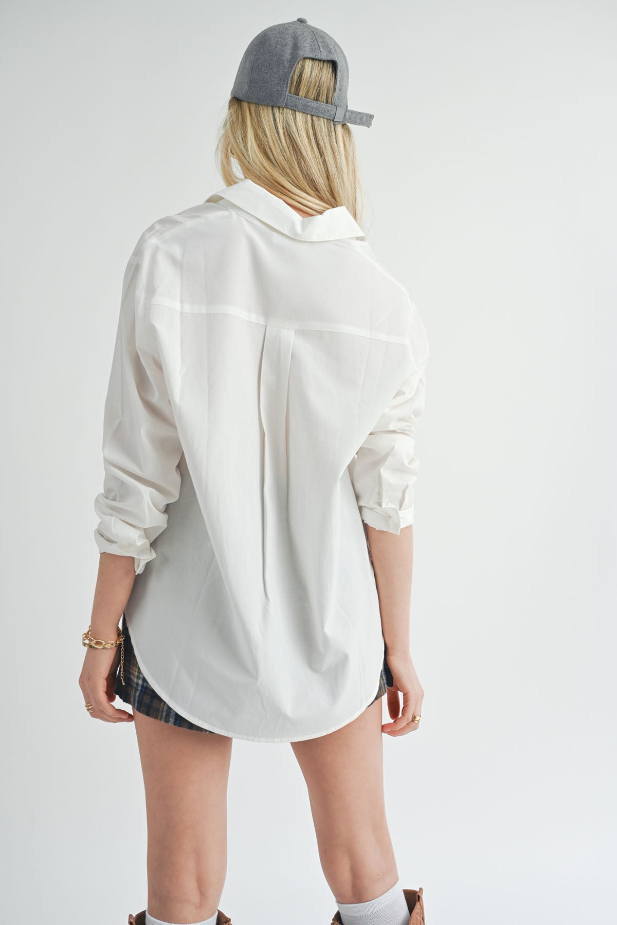 Sage the Label - So Classic Button Up Shirt - White - Back