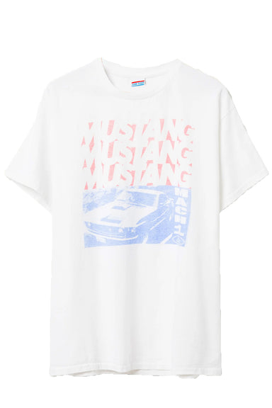 Junk Food Tees - Mustang Mach 1 Tee - White - Front