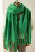 Accity - Solid Tassel Scarf - Green