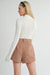 Sage the Label - Timeless Mock Neck Knit Top - Ivory - Back