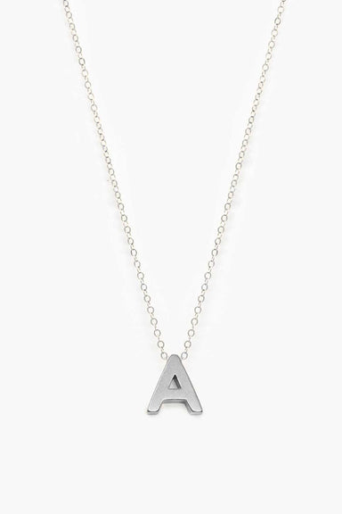 Able - Letter Charm Necklace - Silver