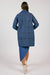 Sage the Label - Marceau Houndstooth Coat - Blue Multi - Back