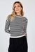 Sadie & Sage - Simply Being Striped Sweater - Black Ivory - Front