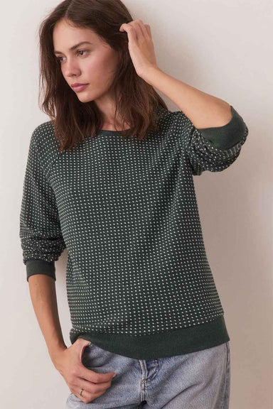 Marine Layer - Daisy Textured Raglan - Green Gables - Profile