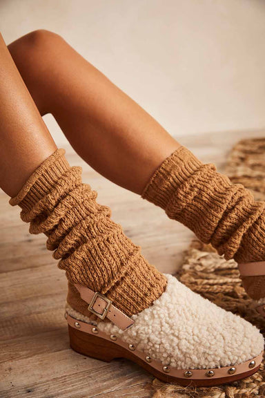 Free People - Staple Slouch Socks - Camel