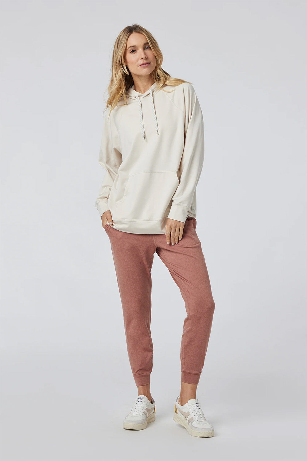 Vuori - Halo Oversized Hoodie - Milkweed Heather