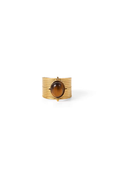 Pearl of the West - Marcy Ring - 18K GP Stainless