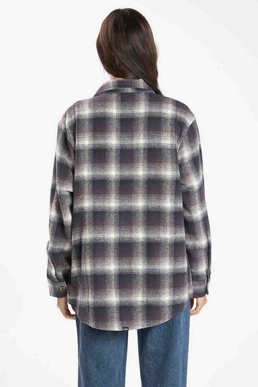 Thrills - Barrio Overshirt - Deep Plum - Back