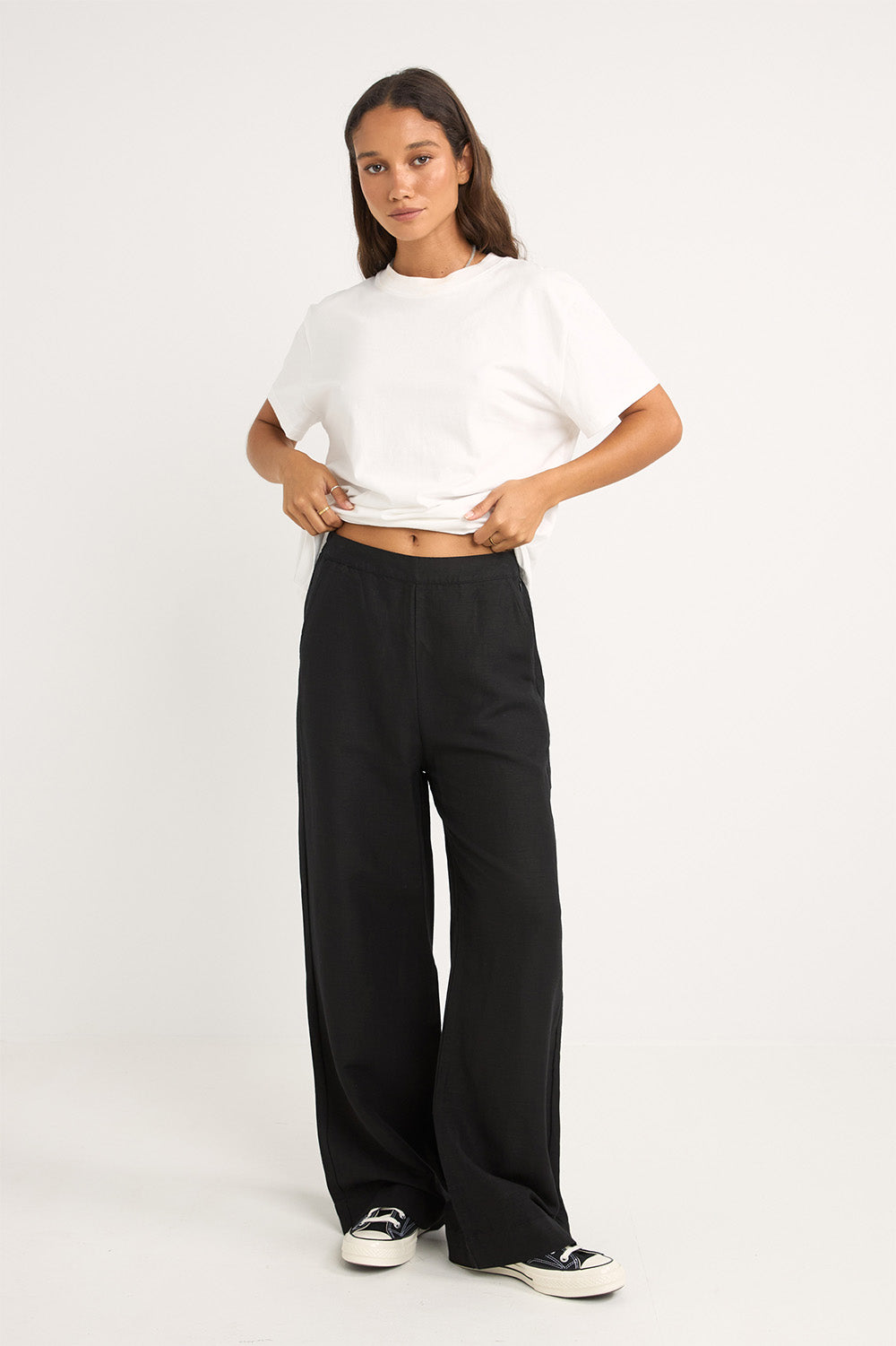 Rhythm - Stevie Wide Leg Pant - Black