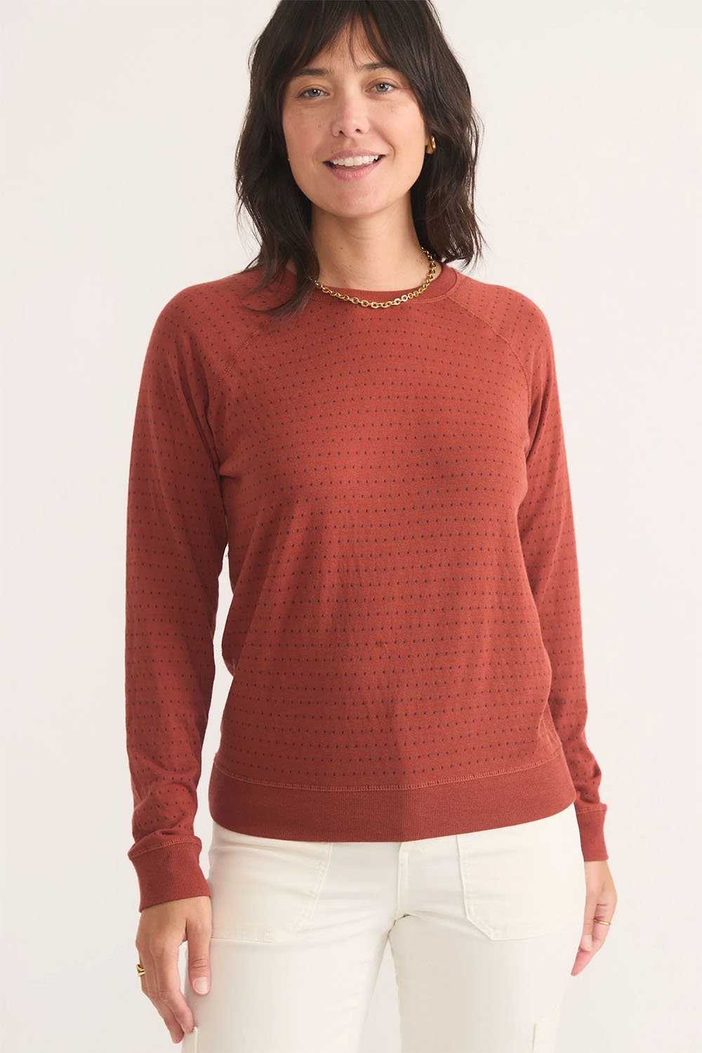 Marine Layer - Reversible Raglan Top - Deep Clay - Reversed