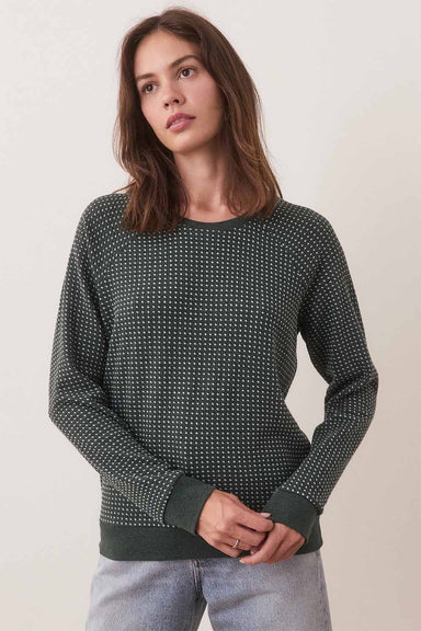 Marine Layer - Daisy Textured Raglan - Green Gables - Front